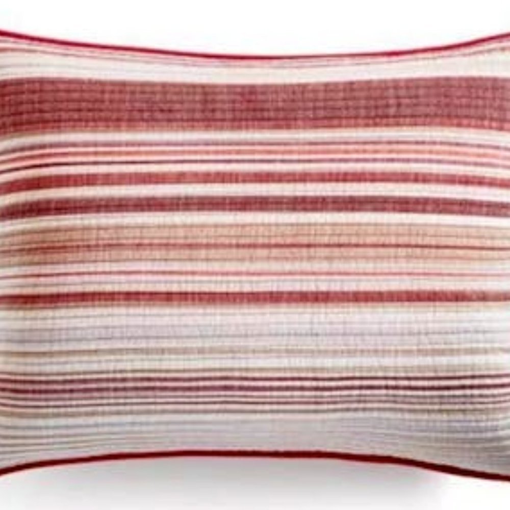 MARTHA Stewart Collection Holiday Yarn-Dye Quilted King Sham